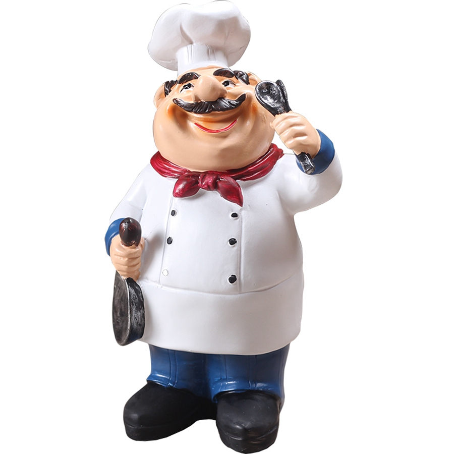Retro Chef Model Ornaments Resin Crafts Mini Chef Figurines Home