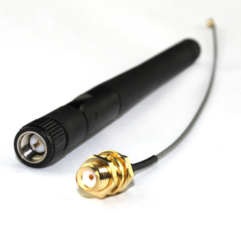 2.4G antenna folded Bluetooth wifi module ZigBee antenna SMA to IPEX feeder line 2.4GHz Antenna 3DBi. 
