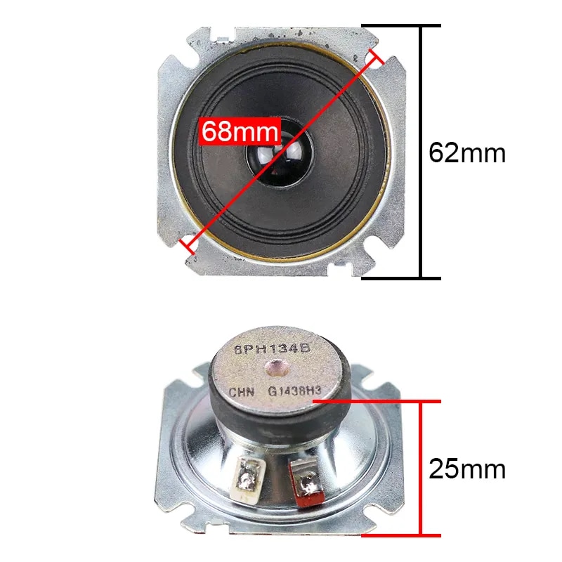 GHXAMP 2.5inch Tweeter Speaker 6Ohm 30W 60W Paper Cone Treble for Panasonic 2PCS. 