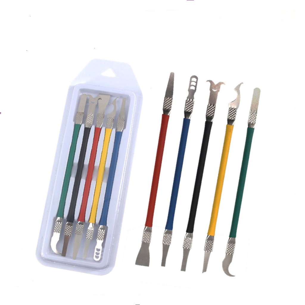 CROWBAR 5 In 1 SW-103 Crowbar Opening Tools Universal Dual End Tool Boot Stick Crowbar Crank-Shaped Blade Wire Winder Nail Puller Opener Tools For Mobile CPU Degumming Home Appliance Disassembling LCD Touch Screen Repairing Tool. 