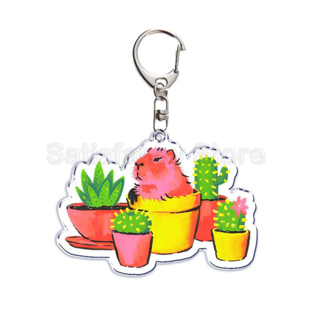 Fun Capybara Acrylic Keychain This Man Ate My Son Ok I Pull Up Letter Double Sided Key Chain Key Ring Keychains for Friends Gift