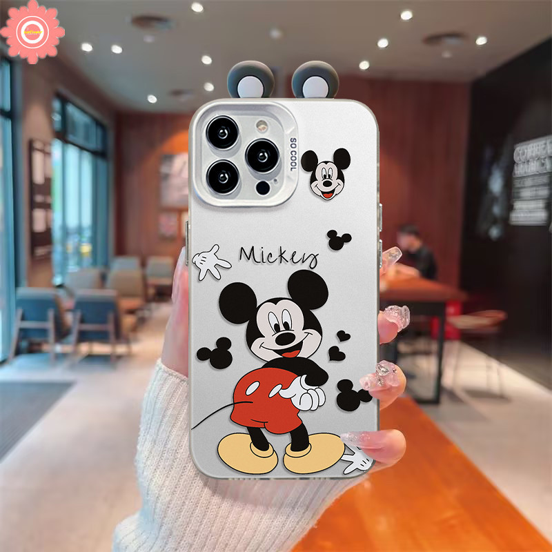 For Infinix Tecno Spark 20C GO 10 10C 20 Pro Smart 8 5 7 Pro Plus 8HD Hot 30i 40i 40 Camon 20 Hot 11 9 30 10 Play Note 30 40 Pro 3D Doll Ear Cartoon Cute Mickey Minnie Couples Case. 