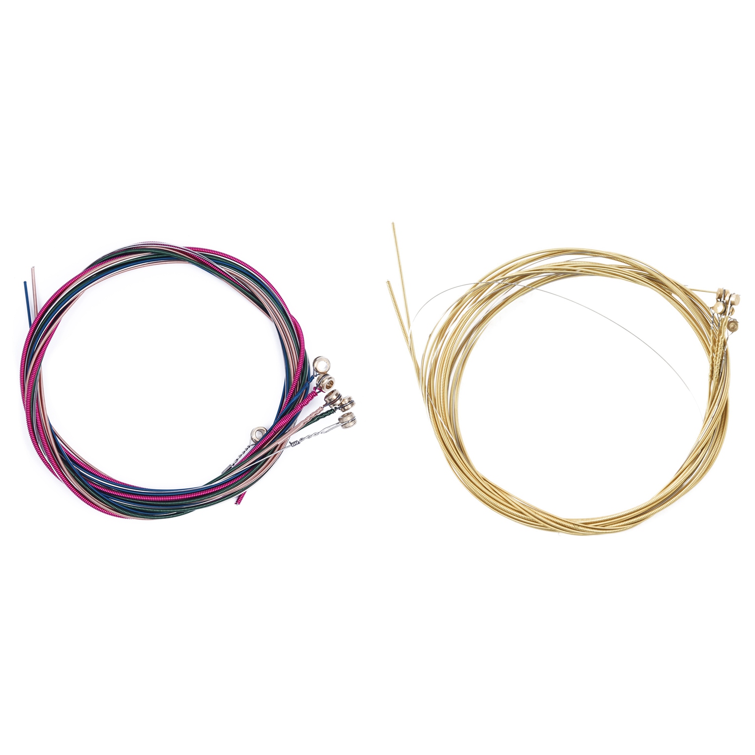 1 Set Rainbow Colorful Color String for Acoustic Guitar & 6 Pcs E, A, D, G, B, E nickel plated steel Guitar Strings Set - As shown. 
