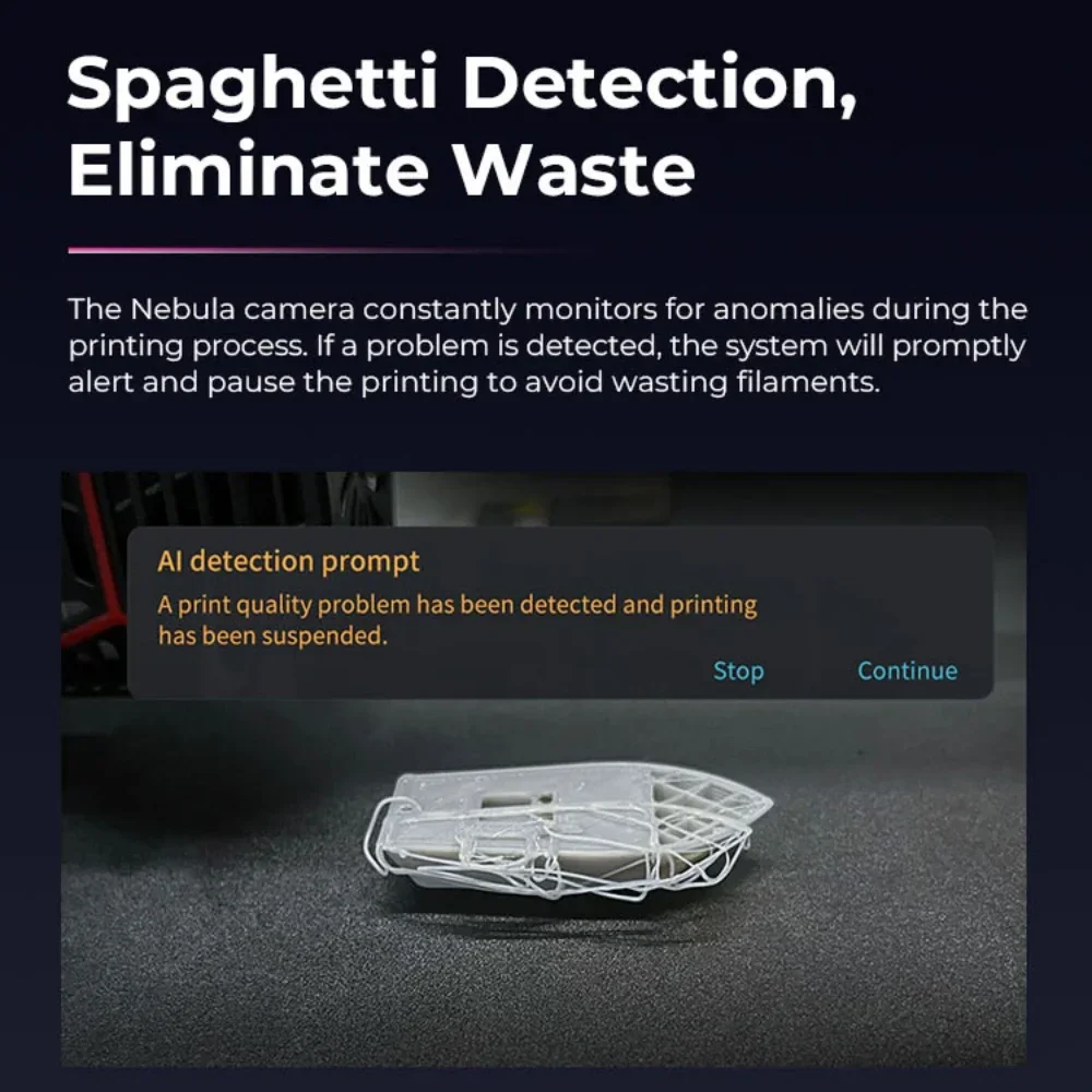 Creality Nebula Camera Upgrade 3D Printer Real-time Monitoring Time-lapse Filming Spaghetti Detection Manual Focus USB Interface. 