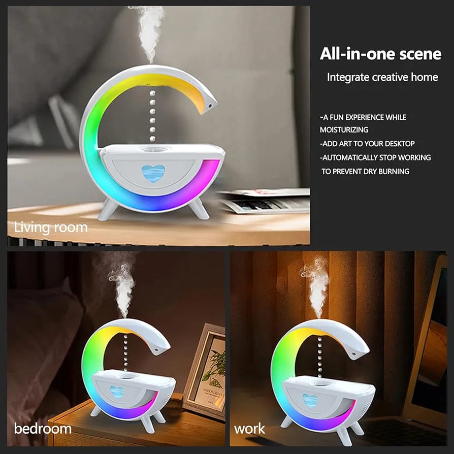 Anti-gravity Water Droplet Humidifier Bluetooth Speaker Atmosphere Light Water Droplet Reverse Flow Anti-gravity Atomizer. 
