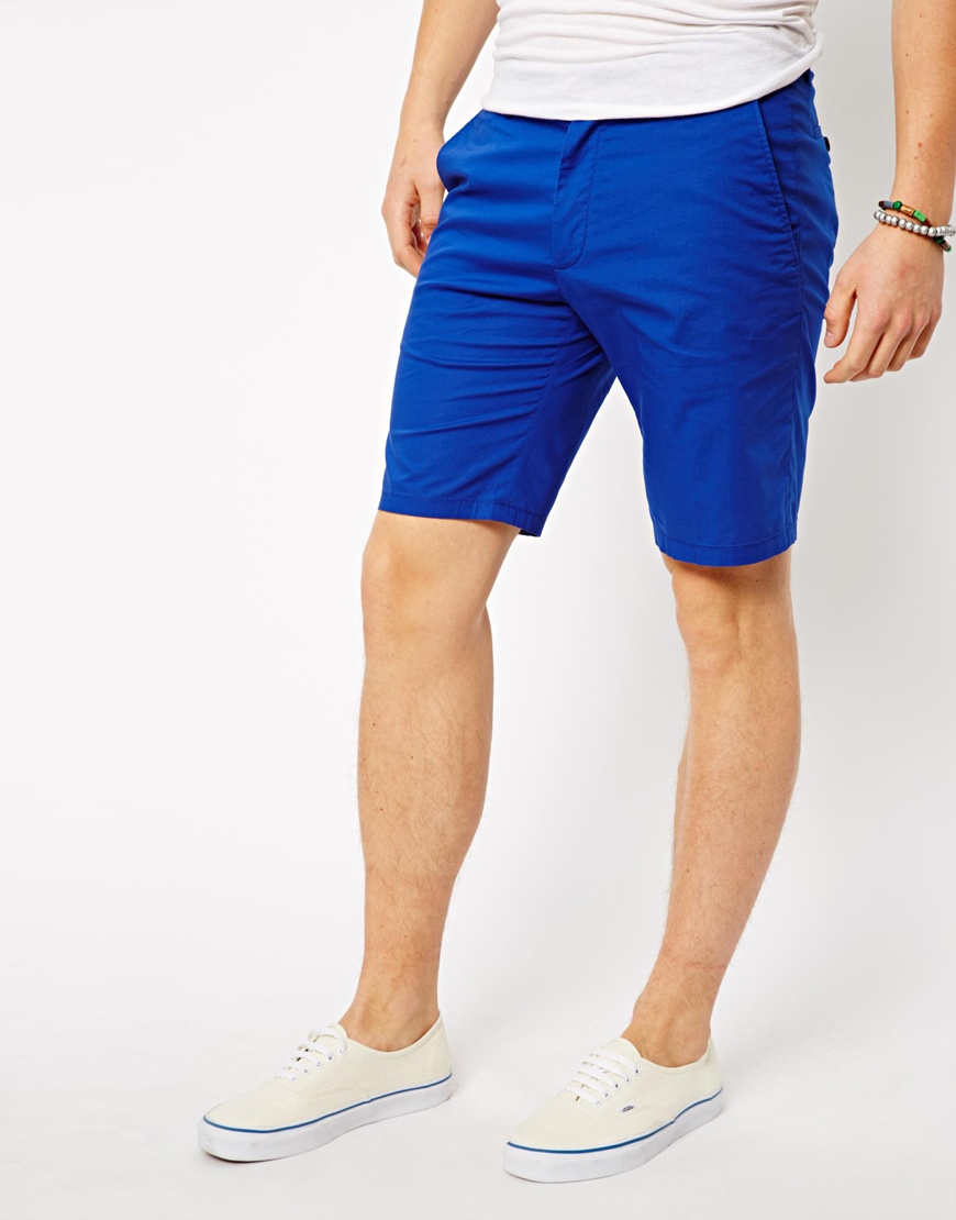 mens royal blue cargo shorts