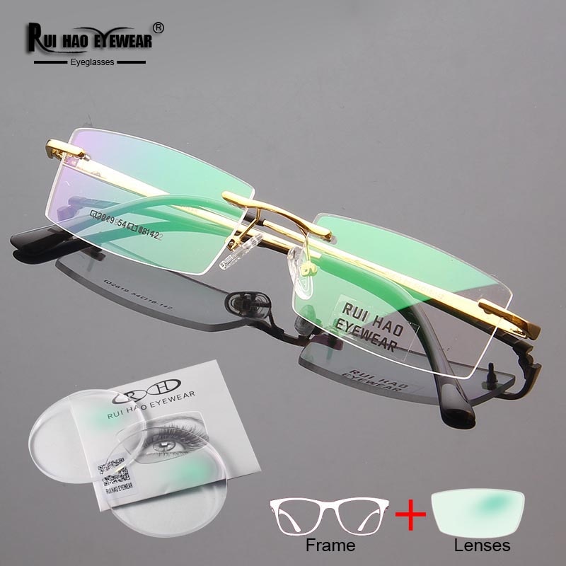 yopia rescription Eyeglasses mize esin Lenses lasses rogressie Spectacles ni imless lasses Frame 2619. 