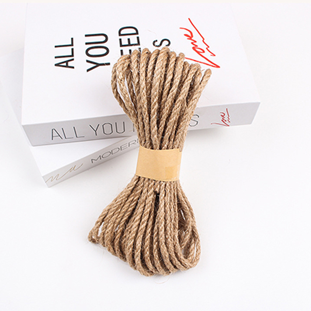 Qiunery Jute Twine For Cat Tree Tower 5mm Cat Scratcher Replacement Rope For Cat Scratching Post Crafts Gardening Hammock Home Decor(33FT). 