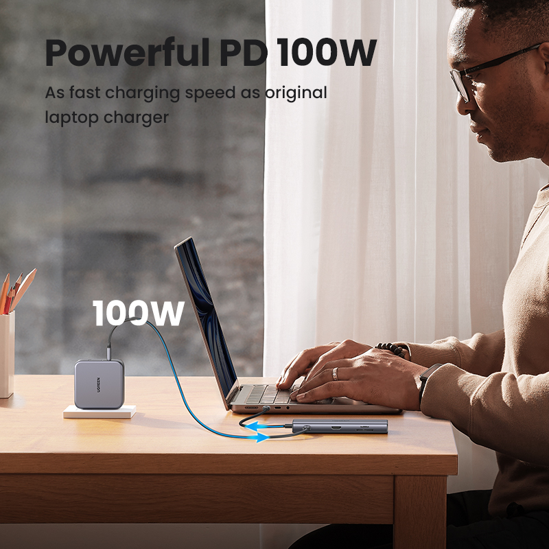 UGREEN 10Gbps USB C HUB 4K60Hz Type C to HDMI2.0 RJ45 PD 100W Adapter For Macbook iPad Pro Air M2 M1 Sumsang PC Accessories HUB. 