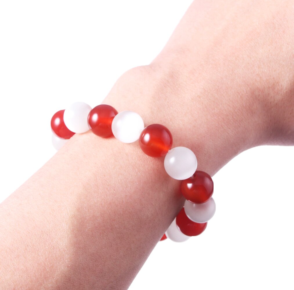 Anime Fruits Basket Bracelet Cosplay Prop Basket Kyo Sohma Red White for Women Crystal Bead Bracelet Man Jewelry Party Gifts. 