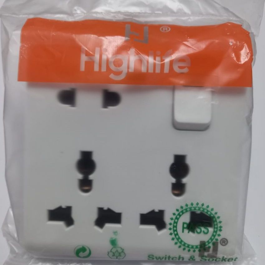 Universal Power Switch 3Pin 2Pin Combine Socket AC 250V 16A 8 Pin Combine Wall Switch Box Socket Electrical Wall Mount Gang Plug Socket For IPS UPS Stabilizer Computer Refrigerator. 