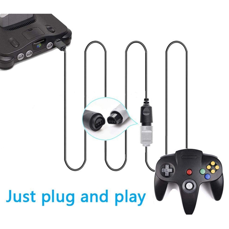 4 Pack 6Ft N64 Controller Extension Cable Cord for Nintendo 64 N64 Controller. 