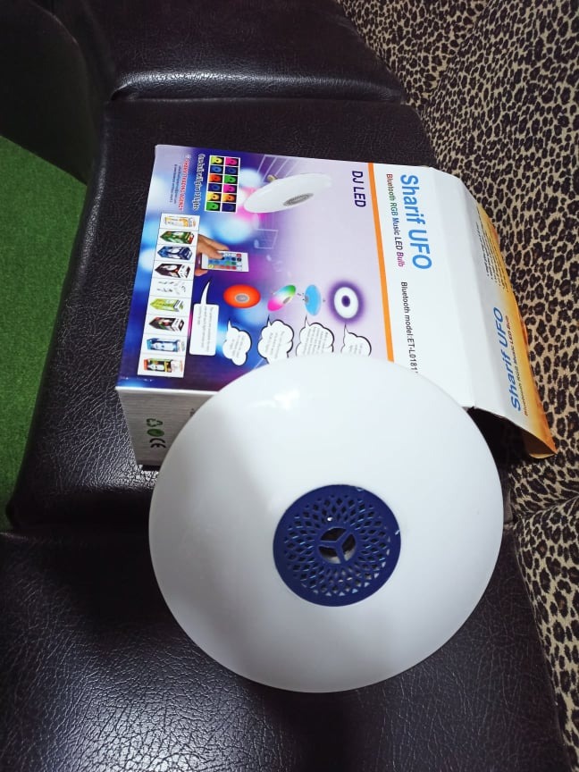 UFO Light-50 Watt, Smart Led Remote Control Bluetooth Speaker Music Bulb - AC, RGB remote control Bluetooth music bulb lamp. 