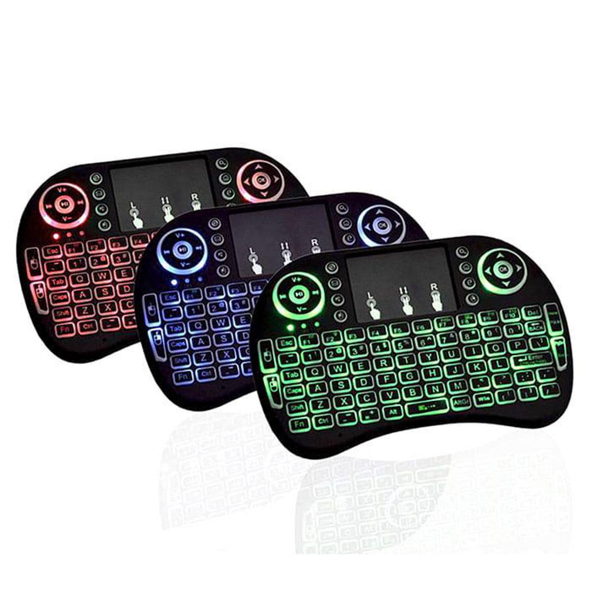 3Color Backlit i8 Mini Wireless Keyboard Portuguese Keyboard Air Mouse with Touchpad for Android TV Box Mini PC IPTV X96 H96