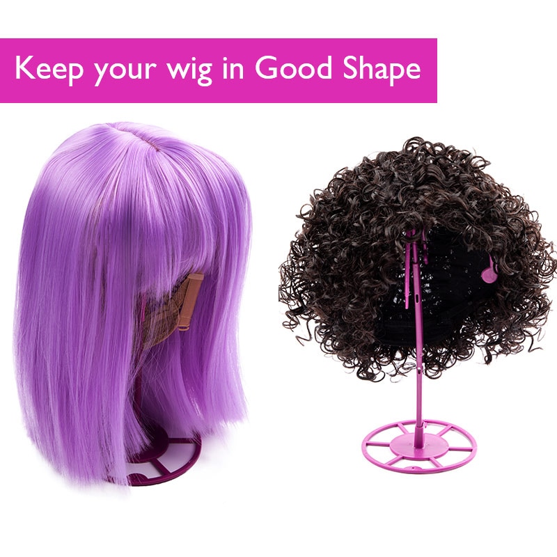 Pink wig clearance holder