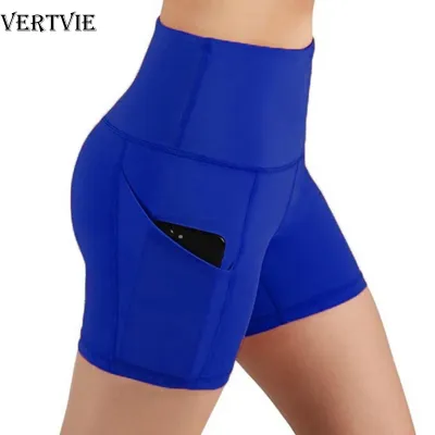 Women's High Waist Yoga Gym Shorts With Side Pocket  Yoga shorts, Sports  shorts women, Womens workout outfits
