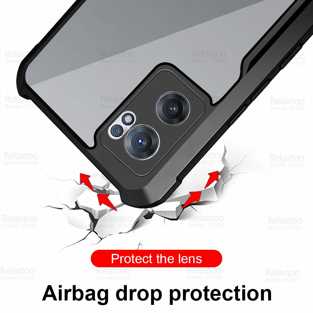 For OnePlus Nord CE 2 5G Case Transparent Acrylic Back Phone Cover One Plus NordCE 2 Nord CE2 NordCE2 6.43 Camera Protect Coque. 