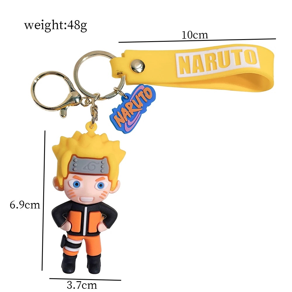 Naruto Cute Doll Pendant Anime Figures Nine Tailed Mode Pain Yahiko Fashion Backpack Keychain Bag Keyring Pendant Birthday Gifts. 