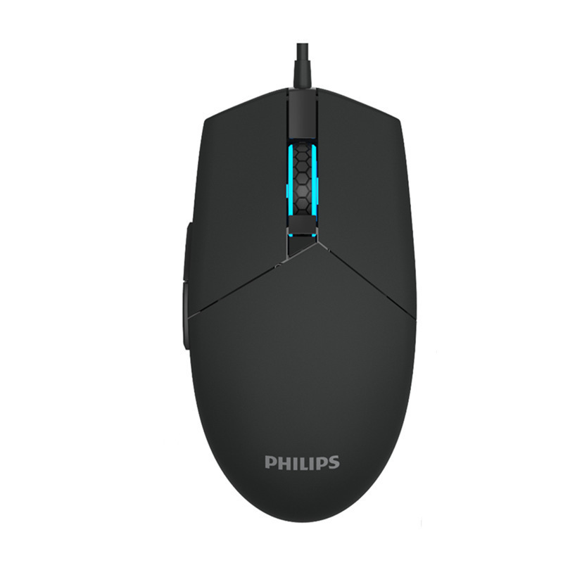 【Philips Officially Authorized】SPK9304 Wired USB Luminous Gaming 6D Mouse Computer Gaming Mouse. 