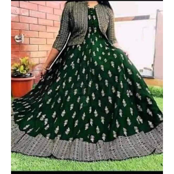 Exclusive Long Kurti Gown with Koti for Women/Girls – Stylish and Elegant. 
