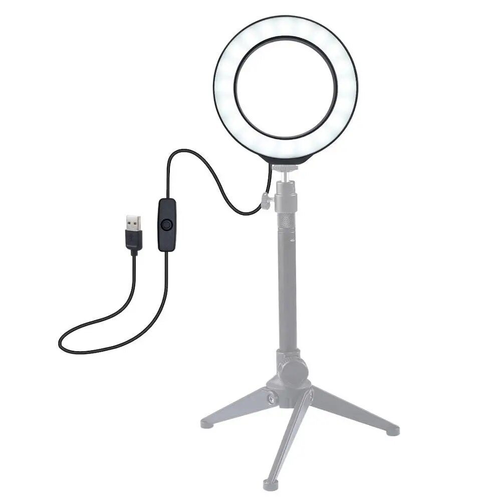 PULUZ 4.7 inch 12cm USB White Light LED Ring Vlogging Photography Video Lights