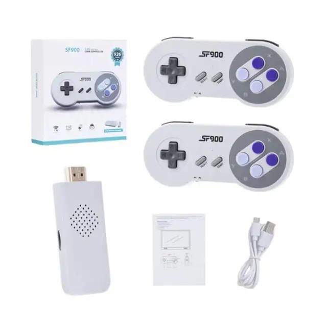 SF900 Game Stick Retro 4K HD Output Video Game Console Built-in 4400 Games for SNES NES Wireless Controller 16 Bit Game Player. 