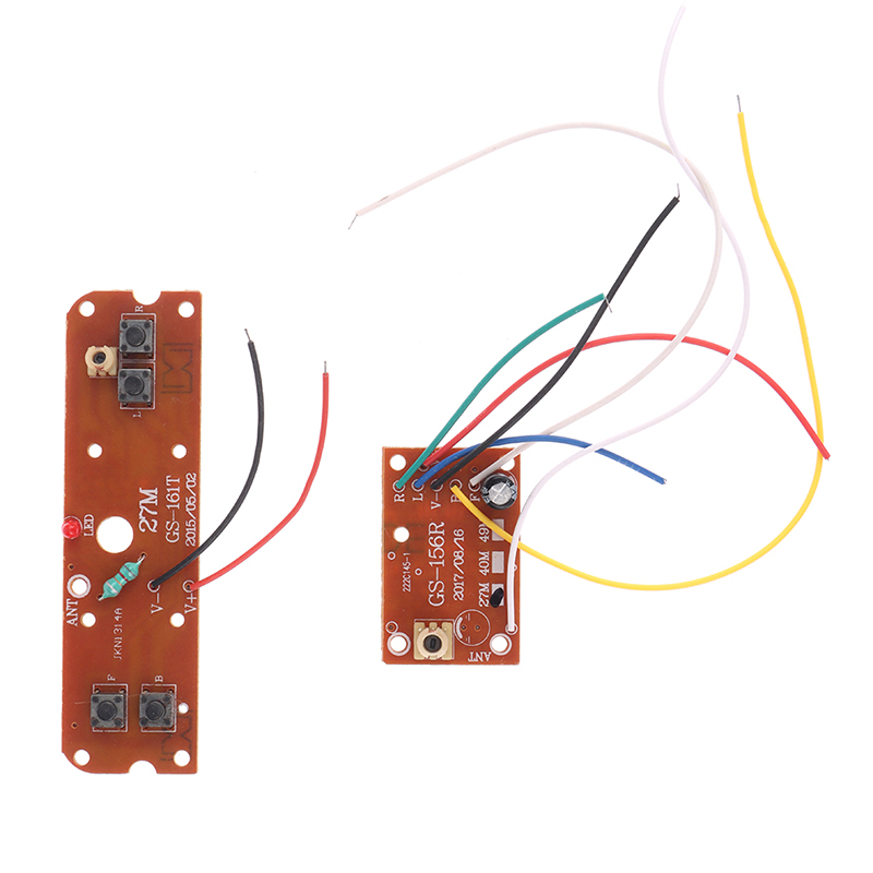 4CH RC Car Remote Control 27MHz Circuit PCB Transmitter and Receiver Board with Antenna Radio System Eatop. 