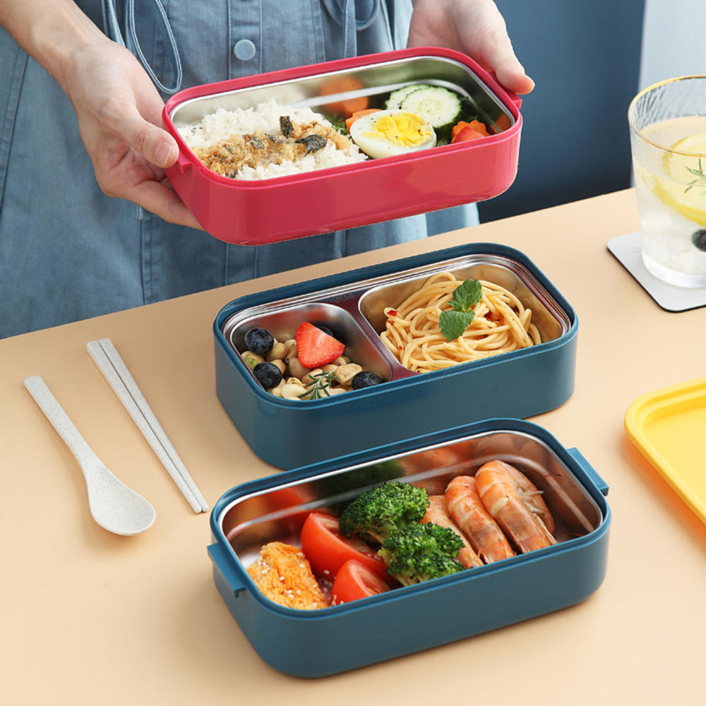 Small Size Lunch Box Portable Wheat Straw Material Leak-proof Food Container Storage Box For School Lunch On-the-go Meals. 