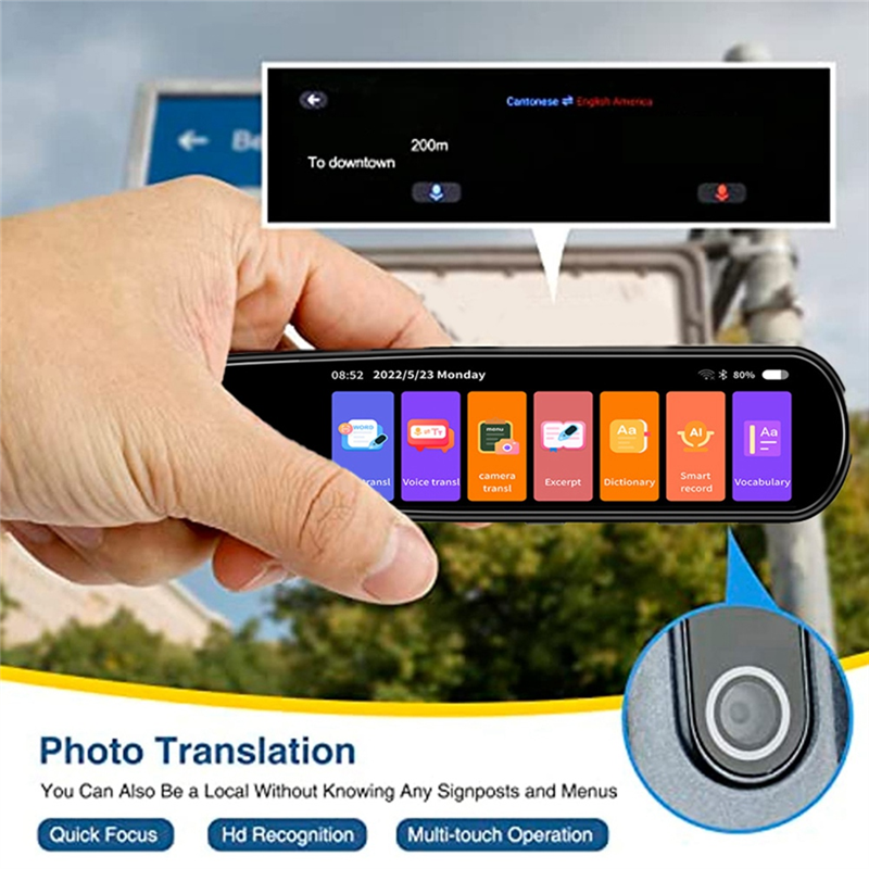 Scan Reader Pen Translatorand Reading Pen for Dyslexia Autism Smart Voice Scan Translator Pen 134 Languages Translation Durable. 