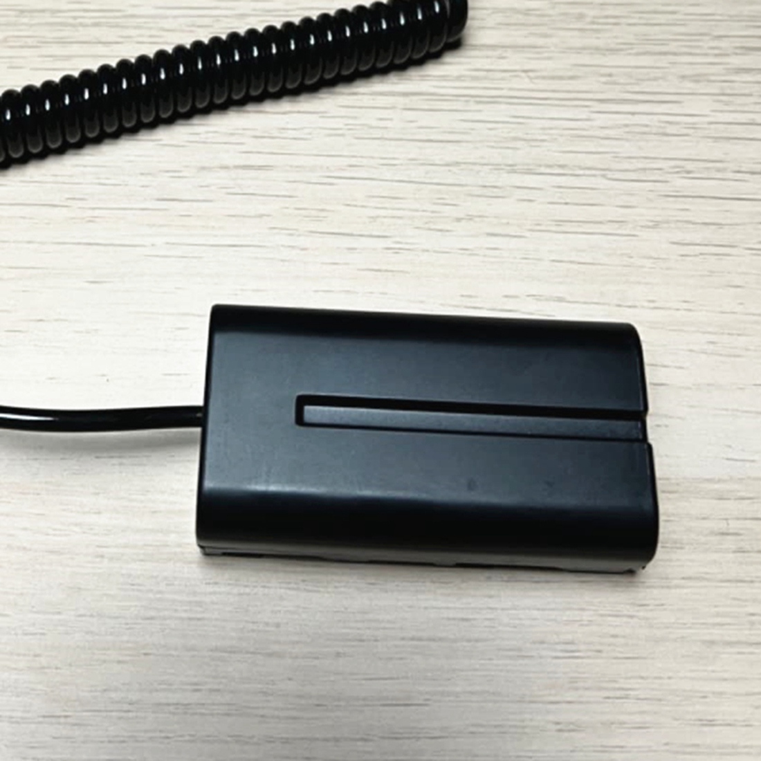 Coiled D-Tap to L-Series F550 Battery Dummy Cable / Shinobi Small Hd/ Camera Monitor. 