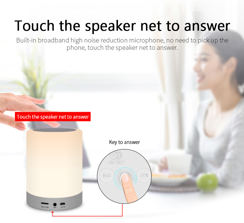 Night Lights Bluetooth Speaker Touch Sensor Bedside Lamp with Alarm Clock MP3 Music Player Touch Control LED Lamp Dimmable professional design. 