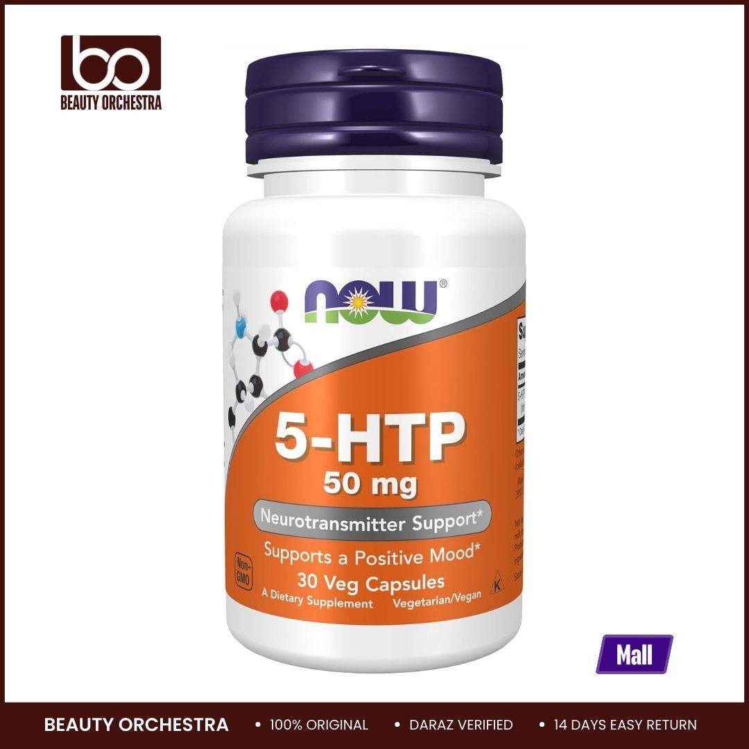 NOW Foods Supplements, 5-HTP (5-hydroxytryptophan) 50 mg, Neurotransmitter Support, 30 Veg Capsules