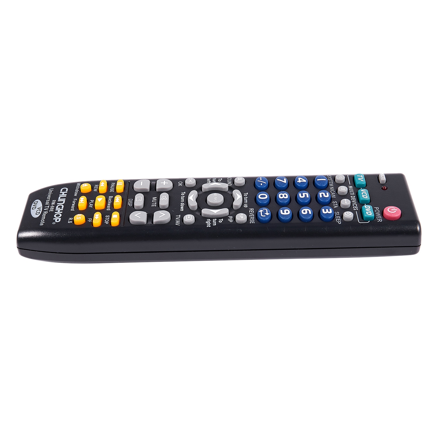 CHUNGHOP Universal Remote Control 1PCS RM-88E TV/VCD/DVD 3 in 1 USE FOR SONY SAMSUNG TOSHIBA PANASONIC SANYO SHARP LG AIWA 3D SMART TV. 
