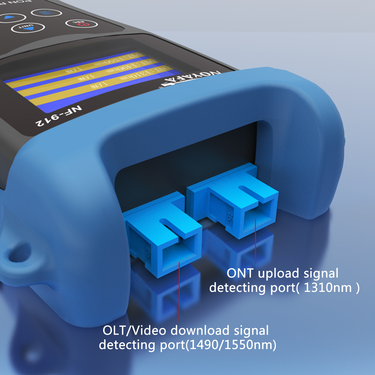 Noyafa NF-912 PON Fiber Optical Power Meter Network Cable Tester -50 dbm~+10 dbm FTTx OMT OLT Port Fiber Optic Fault Detection. 