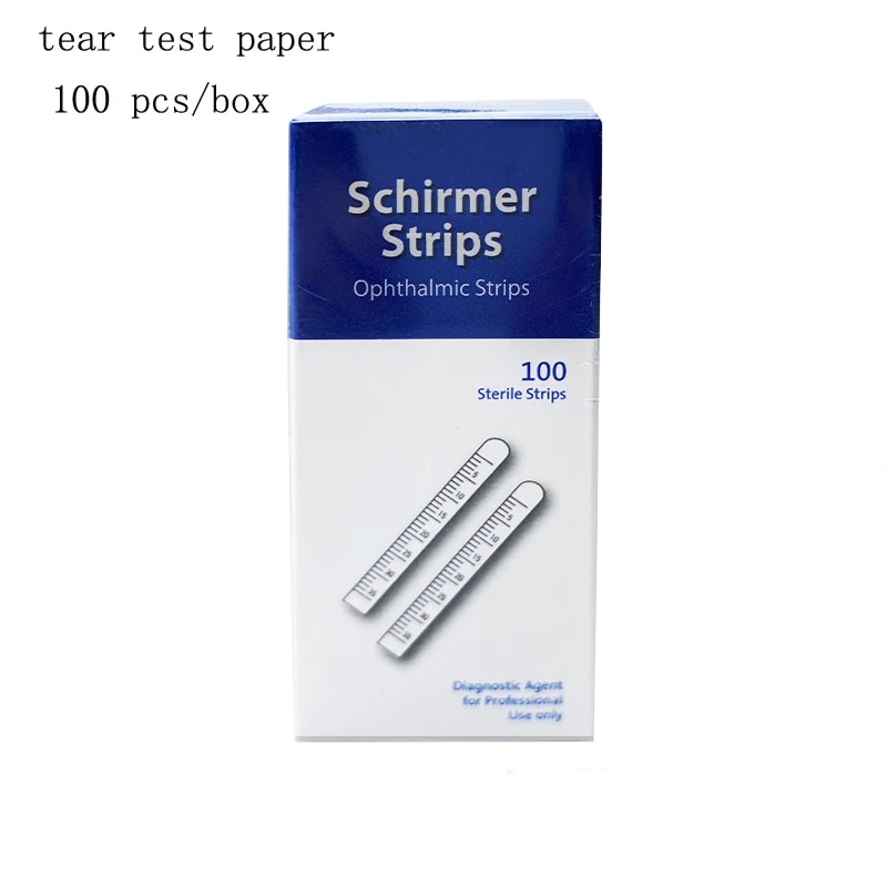 India tear detection filter paper strip fluorescein sodium ophthalmic detection test strip fluorescent strips a box of 100. 