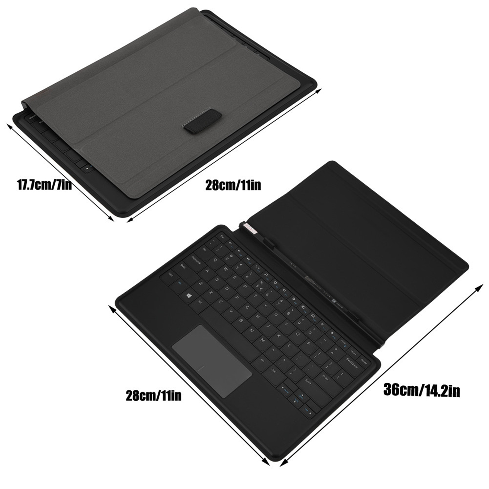 Black Ultra slim Bluetooth Tablet Keyboard with Dock for Dell Venue 11 Pro