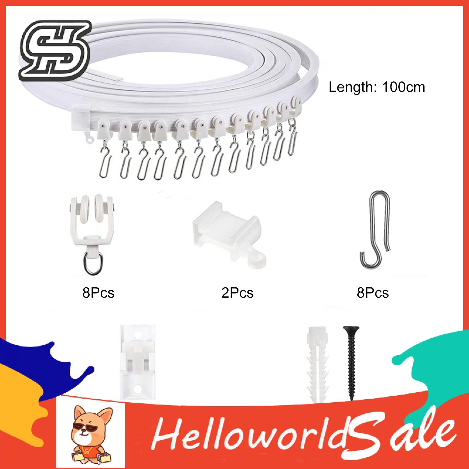 Hospital Bed Partition Curtain Track Flexible Ceiling Curtain Track System for Easy Room Divider Installation 1/3/5m Lengths Smooth Sliding Ideal for Rvs Bay Windows Complete Kit Included Bendable. 