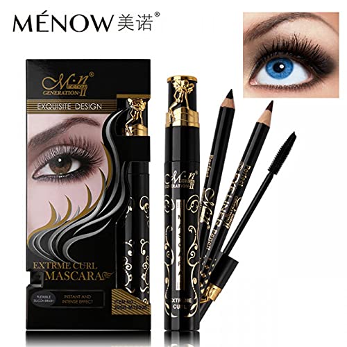 Menow Generation II Exquisite Design Extreme Curl Mascara with 2 pcs Eyeliner Pencil- M10006