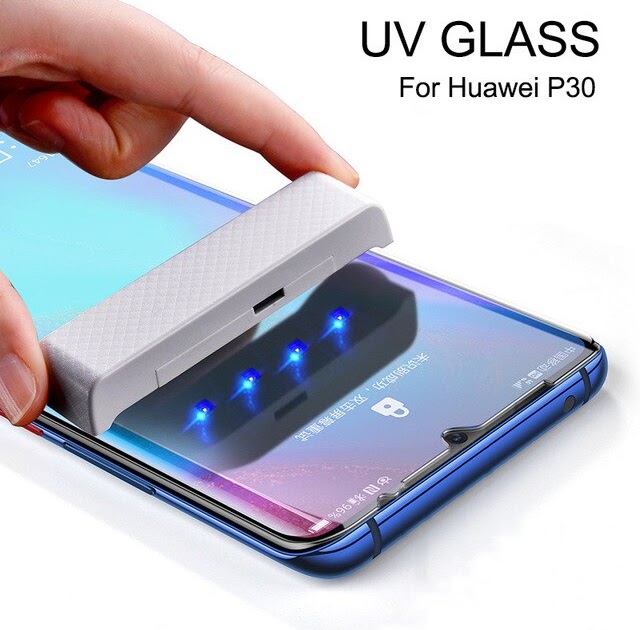 UV Light Adhesive Tempered Glass Screen Protector for Samsung Galaxy S22 Series and Note 20 Series - Transparent, Easy Installation with UV Curing. 