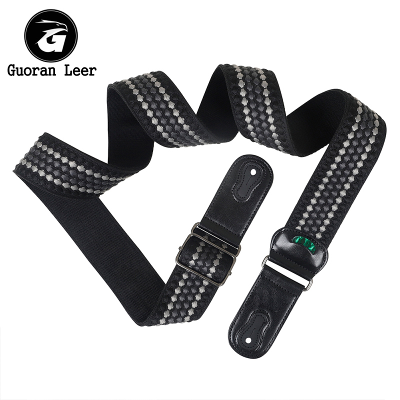 Acoustic Electric Guitar Bass Straps Embroidery Patterns Guitar Strap Adjustable Length From 94 To 156CM For String Instruments