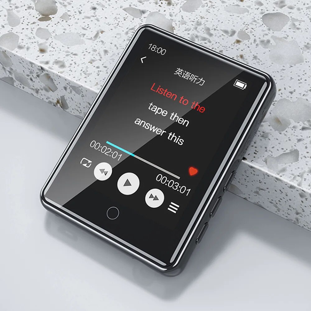 RUIZU M17 Touch Screen MP3 Player With Bluetooth 16GB Music Player Support FM Radio Recording Ebook MP4 Video Portable Walkman. 