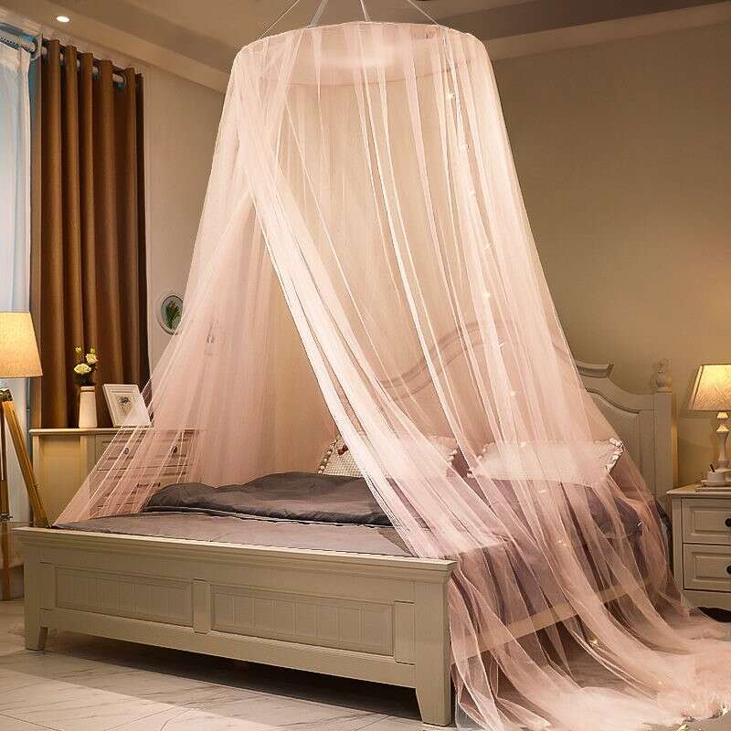 Dome mosquito net ceiling, 1.8m, 1.5m pattern, household summer princess single bed, 1.0m * 2.0m, encrypted without installation. 
