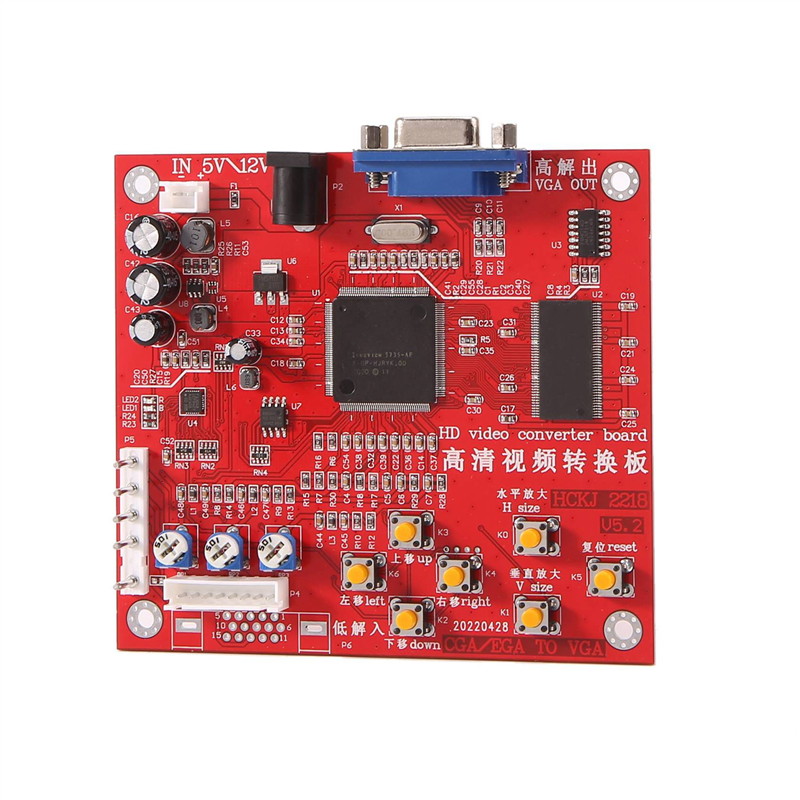 3X Arcade Game HD RGBS to VGA CVBS Arcade Board Game Video Converter for LCD CRT Monitor Game Console Accessories. 