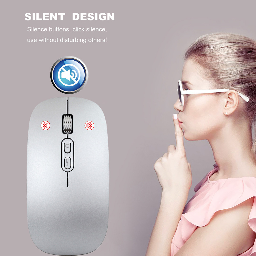 M103 Wireless Mouse 1200 DPI 2.4GHz Wireless Mouse Ergonomic Gaming Mouse Silent Click Cordless Mice Rechargeable Mice. 