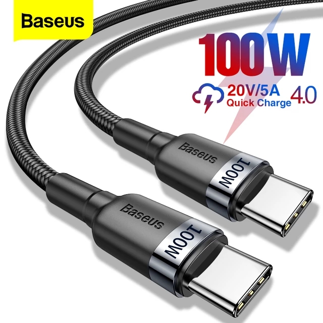 Baseus 100W Fast Charger Cord USB-C Type-c Cable. 