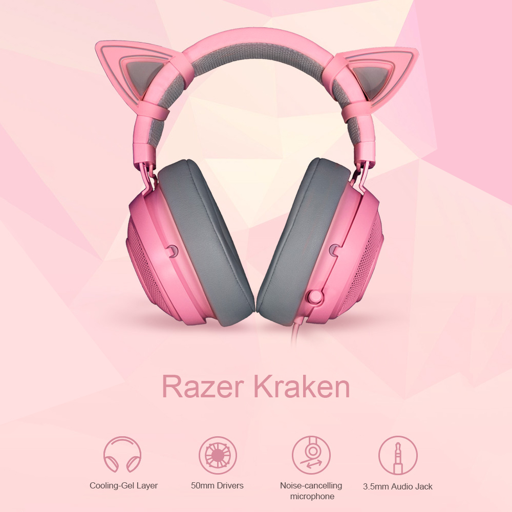 Razer Kraken Gaming Headset with Noise Cancelling Microphone Replacement for PC, Mac, Xbox, PS4. 