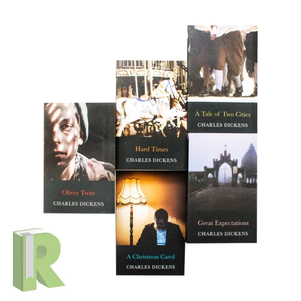 Major Works of Charles Dickens 5 Books Collection Boxed Set (Great Expectations, A Tale of Two Cities, A Christmas Carol, Hard Times & Oliver Twist). 