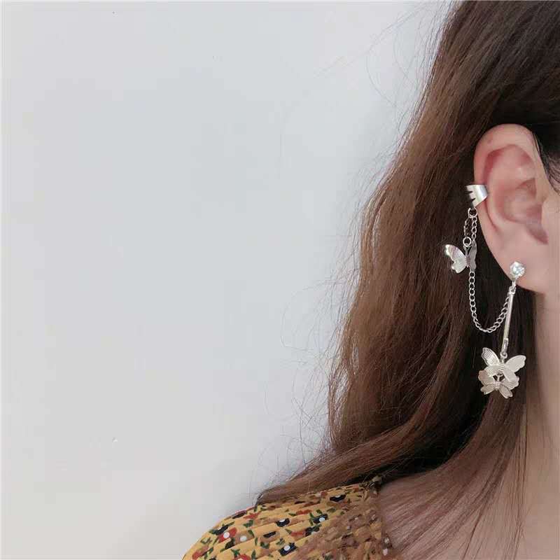 Girl Ins New 1Pc Korean Butterfly Earrings Ear Bone Clip