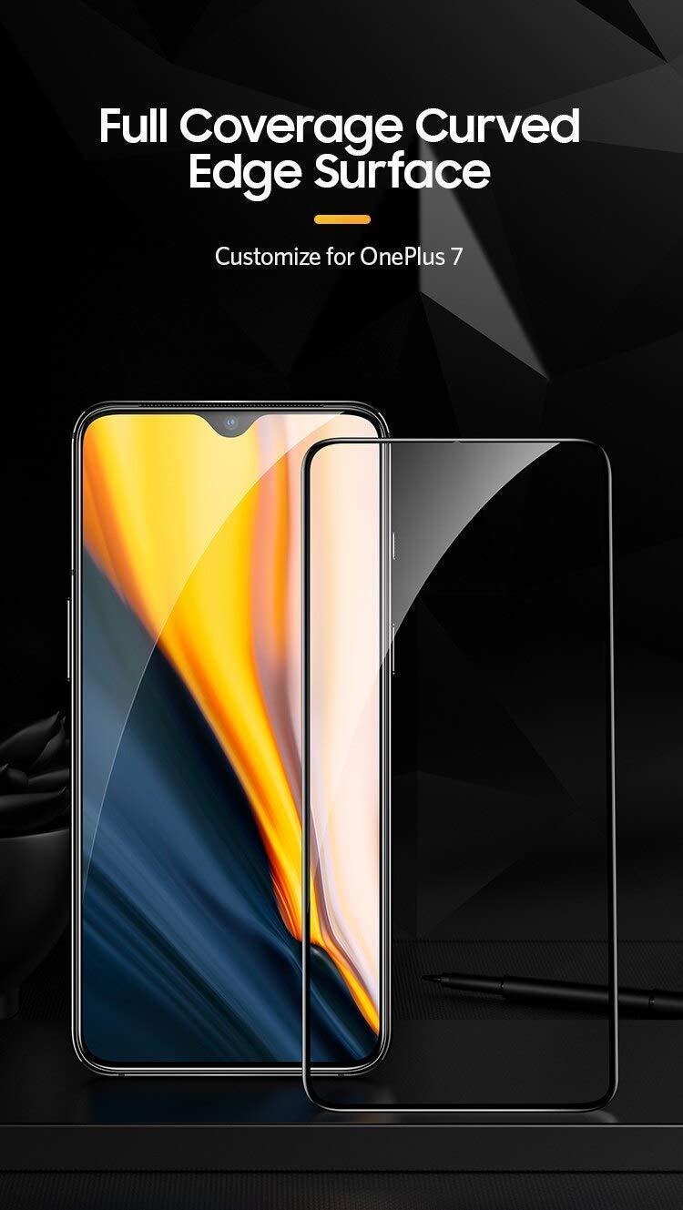 Rinbo Premium quality Glass For OnePlus 7T Temper Glass Edge to Edge Protection 9H Hardness Full Glue Cover