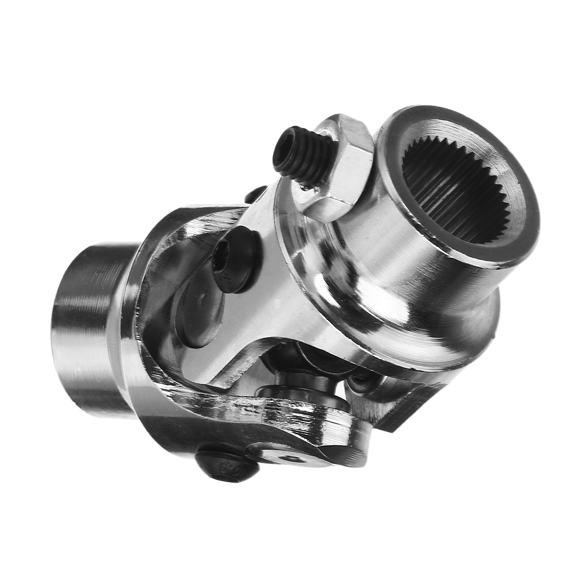Steering Universal Joint 3/4" - 36" Spline X 3/4" DD Round Steering Shaft U Joint Power Rack Chrome. 